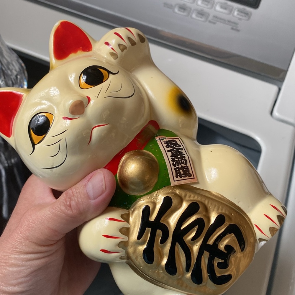 Vintage Japanese lucky cat piggybank - Picture 5 of 5